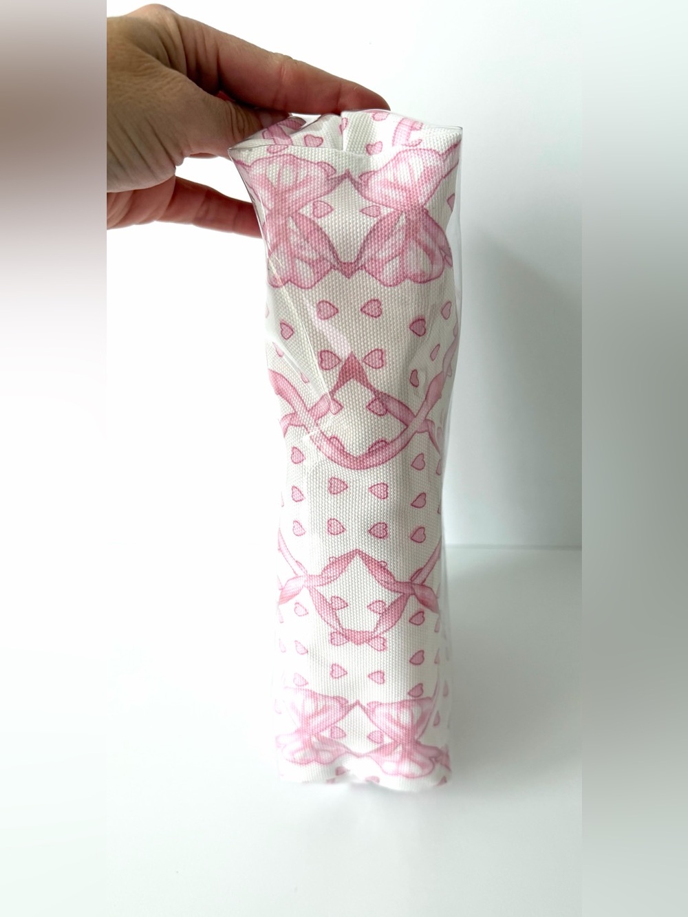 LoveShackFancy x Roller Rabbit Baby Bow Hearts Toiletry Case in Pink - Picture 4 of 6